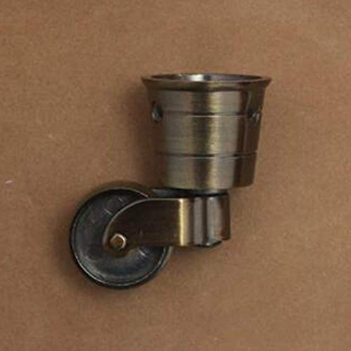 Roulettes pivotantes pour canapé et table ancienne avec fixation à tasse rétro