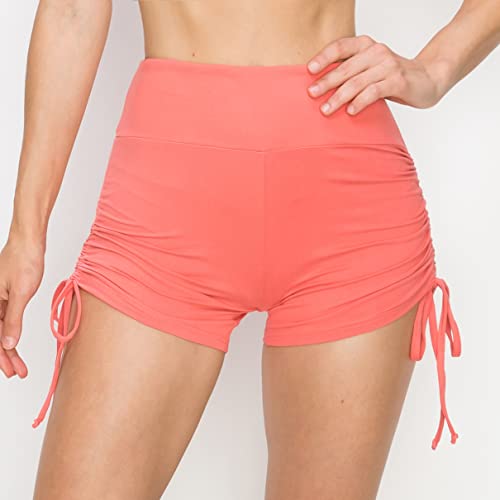 Image of ALWAYS Faux Leather Shorts - High Waist Active Stretch Yoga Short Pants for Women