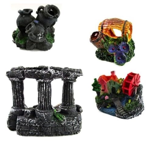 OISE ART STORE Trade Shop - Figura Decorativa Acquario Colonne Anfore Decorazione Acquari Modelli Assortiti