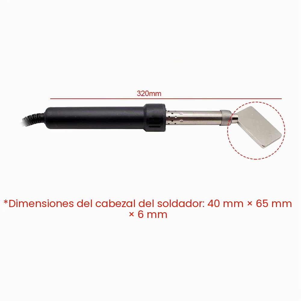 Toplionace Soldador de Soldadura de Correa Redonda de PU, Conector de Correa de Transmisión de 220V Máquina de Fusión en Caliente de Correa de Poliuretano 200W 0-400 ℃ Ajustable WTA-200