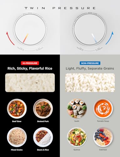 CUCKOO CRP-ST1009FW 10-Cup (Uncooked) / 20-Cup (Cooked) Twin Pressure Rice Cooker & Warmer with Nonstick Inner Pot, 16 Menu Options, 3 Voice Guide, Auto Clean (White)