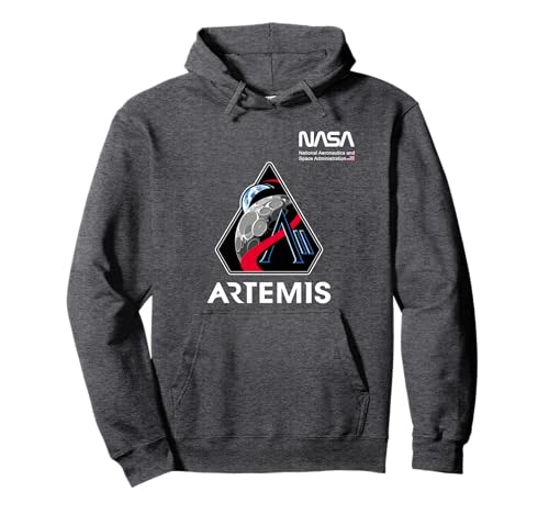 NASA Artemis II Mission Patch Worm Logo Pullover Hoodie