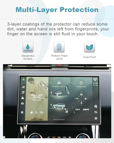 Image of CDEFG 2Pcs for 2026 Land Rover Defender Screen Protector 13.1-Inch, for 2026 Land Rover Defender Accessories Navigation Nano Screen Cover HD Clear