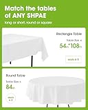 Pureegg Plastic Table Cloth Disposable 6 Pack, 54 x 108 Inch Table Cloths, Halloween Party Decorations, Summerween Decor, Halloween Tablecloths, Rectangle, Plastic Cover, Waterproof, Black