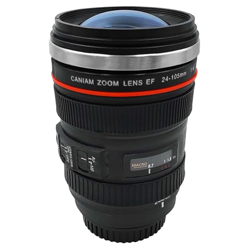 Opiniones de Termo en Forma de Lente de Camara los mejores 5. 41 Biitfuu 6 Tipos de Lentes en Forma de Taza de Aislamiento Lente Taza de café Fotógrafo Cámara Taza té Botella de Agua (Cinco Generaciones (Negro))(Biitfuuv6nrm27s95-01)