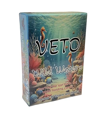 Snakes and Hawks Veto Wild Waters Card Game, Underwater Adventure