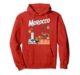 Traje de la Bandera de Marruecos Ideal para niños con temática marroquí Maroc Sudadera con Capucha