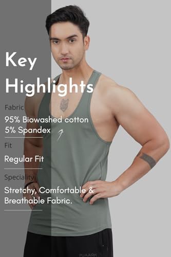 Image of FUAARK Men Gym Tank Tops Sleeveless Sport Vest