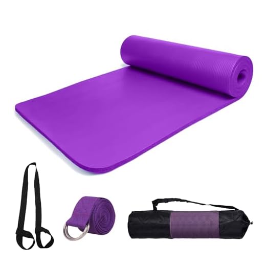 smallrun Esterilla Yoga Antideslizante 10mm Alfombrilla de Yoga Esterilla Deporte Yoga Mat para Pilates Yoga Fitness 183x61cm en casa o Gimnasio(NBR Morado 10MM)