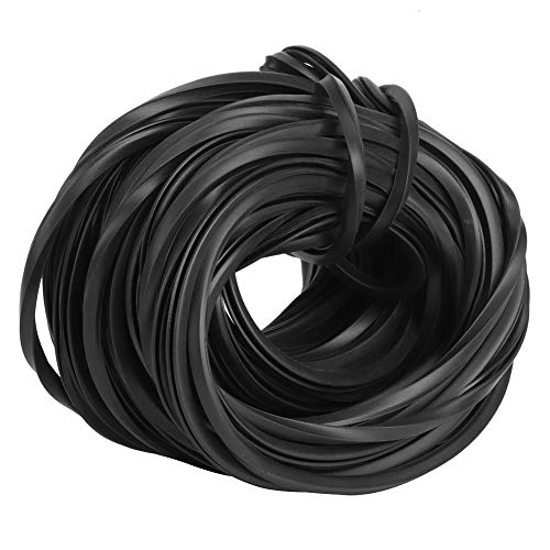 Longzhuo Greenhouse Rubber Seal Strip 4m/10m/18m - Universal Black Weather Stripping, U-Shaped Glass Sealing for Greenhouse Supplies, Window Door Accessories (18m/59.1Ft)