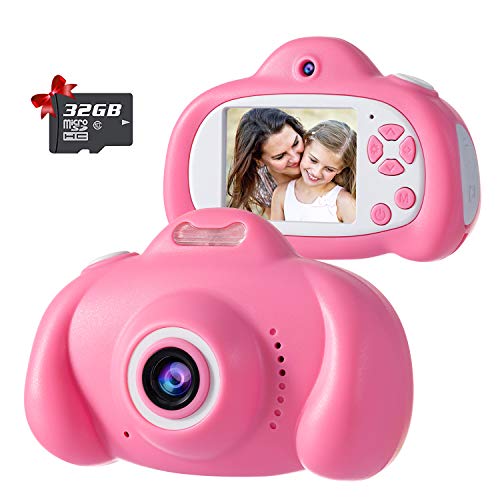 Câmera infantil selfie, câmera de vídeo digital DDAD, presentes para meninos e meninas, 2 lentes de
