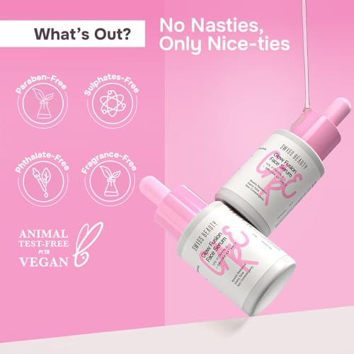 Image of Swiss Beauty Care Glow Fusion Face Serum | Bright & Glowy | 10% Vitamin C & Sakura Extract | Non-Sticky | 30ml