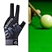 RNXRZANK Three Finger Pool Glove for Billiards Left Hand Snooker Cue Mitt, Black Gray