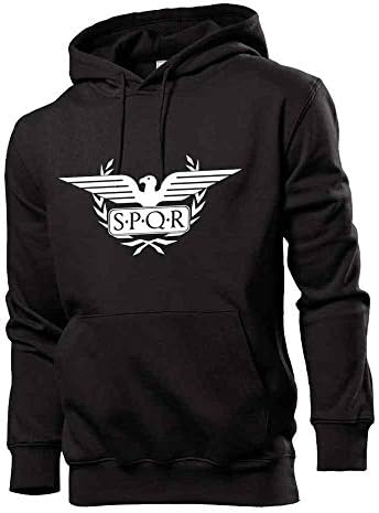 Felpa rossa e nera con cappuccio da uomo con logo sul petto Puma For