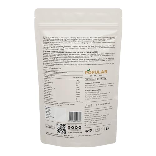 Image of POPULAR ESSENTIALS Californian Roasted Pistachio (Salted), 100 gm