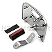 HTTMT MT388-CD Chrome Laydown Curved License Plate Bracket Tag Holder w/Mount Kit Compatible with Harley Davidson 2005-2007 Softail Springer Classic FLSTSC/ 2005-2017 Softail Deluxe FLSTN