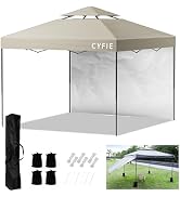 Amazon | CYFIE ワンタッチ タープテント 3mx3m サイドシート1枚付 風