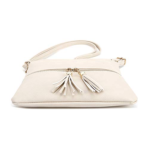 SG SUGU Lightweight Medium Crossbody Bag Shoulder Bag with Tassel and Zipper Pocket3