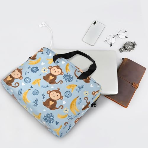 Maletín portátil con estampado de banana amarillo 15.6 pulg miniatura 7
