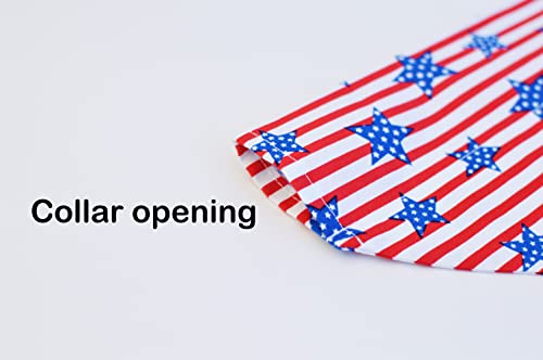 Patriotic 4Th Of July Over The Collar Dog Bandana, Red, White And Blue No Tie Slip On Independence Day Pet Neckwear (Stars On Stripes, Medium) #TOP4