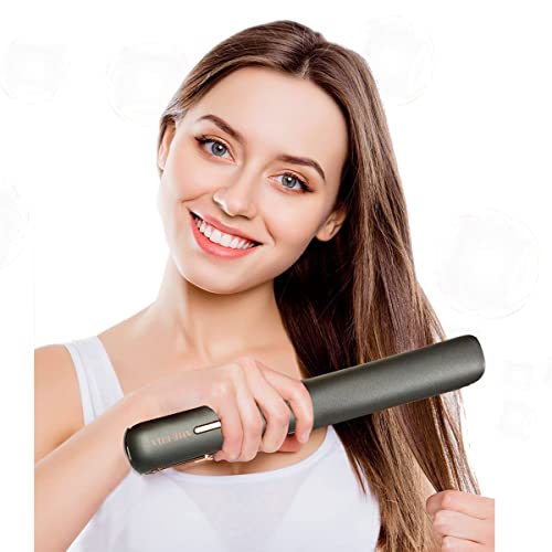 Aiie-Eiia Cordless Hair Straightener, Wireless Flat Iron For Hair,Usb-C Rechargeable Ceramic Mini Travel Flat Iron With 2800Ma Battery, Adjustable Temperature, Gray #TOP6