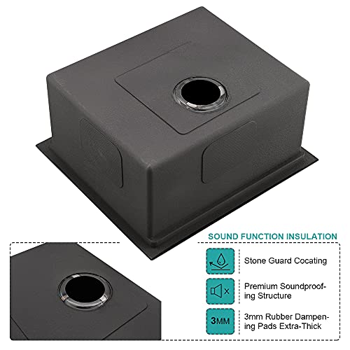21 Inch Black Undermount Bar Sink Workstation - Ianomla 21 X 19 Inch Matte Black Stainless Steel Workstation Kitchen Sink Small Bar Sink Rv Sink 16 Gauge Single Bowl Outdoor Bar Prep Sink #TOP6