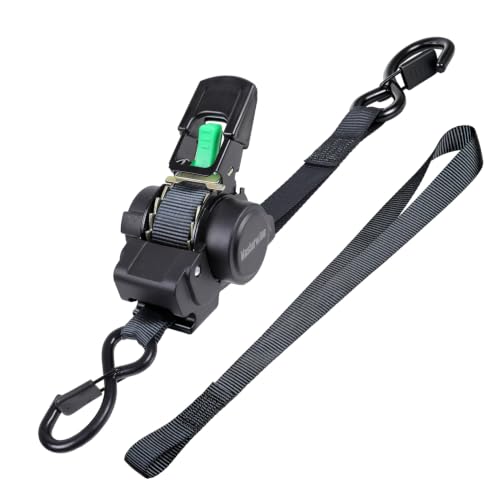 Masterwise Retractable Ratchet Straps, Heavy Duty Tie Down Straps, 1 Pack