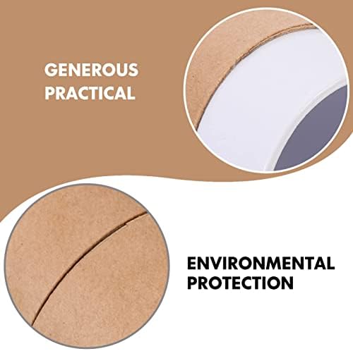 Healifty 10pcs Empty Kraft Paper Jar 50ml Cardboard Boxes Essential Oil Bottle Packaging Case Gift Tube Round Container for Pencils Tea Caddy Coffee Cosmetic Crafts, Light Yellow, 11.4x5.1x5.1cm