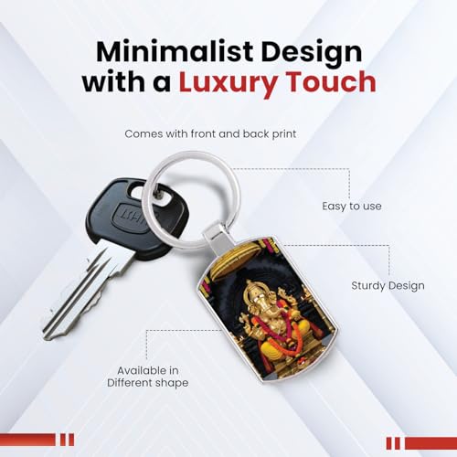 Image of Premium Printed Metal Keychain for Men & Women | High-Definition Artwork Print | Durable Key Ring for Car, Bike, Home & Office Keys | Stylish Decorative Key Holder Gift