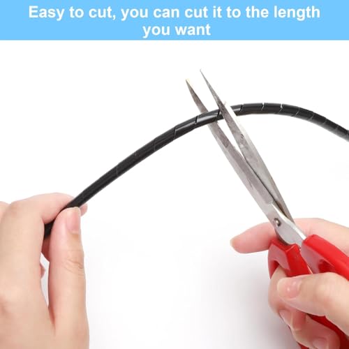 1PCS 20 m Kabelschlauch und 1PCS 15 m Kabelschutzschlauch, Kabelschlauch Schwarz mit 1 Klebeband, Kabel Schlauch, Kabel Verstecken, Kabelkanal Flexibel, Bissfest, Isolierend, DIY-Länge, für TV/PC