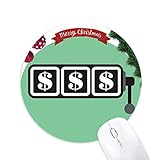 Classification: Mouse pad Winning Slot Machine Illustration Muster Rund Gummi Maus Pad Weihnachtsbaum Mat