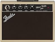 One-watt single-channel amplifier Two 3" speakers Dedicated gain, volume and tone controls Tilt-back kickstand and belt clip on back 1/8" headphone jack and 9V adapter jack