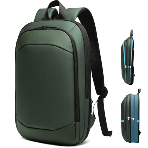 HEROIC KNIGHT Mochila Ordenador Portatil 15.6'' Expandible Impermeable Casual Compacta Ligera Delgada Elegante para Trabajo Universidad Casual Cremalleras YKK (20L Verde)