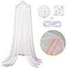 Eimilaly Stars Bed Canopy Glow in The Dark, Bed Canopy for Girls Mosquito Net, Princess Canopy for Girls Bed Room Decor, Pink #5