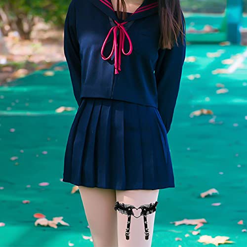 Newitin 6 Pieces Pu Leather Sexy Garters Punk Garters Gothic Leg Ring Belts Adjustable Leg Harness Thigh High Garters For Women Girls #TOP4