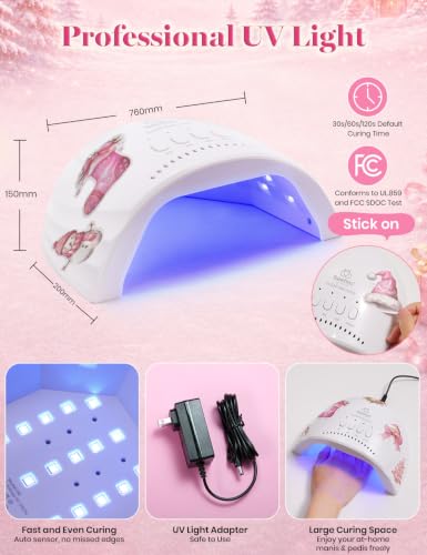 Image of Beetles Christmas Gel Nail Polish Kit with U V Light, 35Colors Gel Nail Set