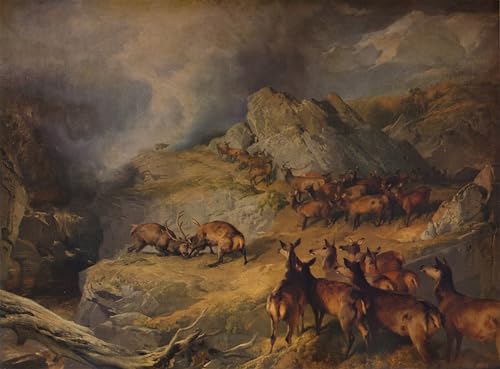 Art décoratif imprimé sur toile premium Landseer, œuvre de prestige en format 60x90cm