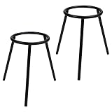 PRETYZOOM 2 Pièces Trépied pour Lampe à Alcool et Bécher Support Stable en Fer Noir Résistant la Chaleur pour Laboratoires Scientifiques et Écoles