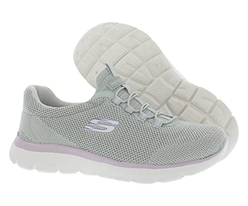 Image of Skechers Summits Cool Classic Wide Womens Shoes Size 5, Color: Light Grey /Lavender