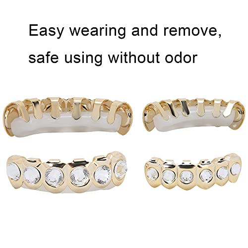 Hip Hop Dentes Falsos, Reutilizável Fácil de Usar Superior Inferior Bracelete Decoração para Festa p