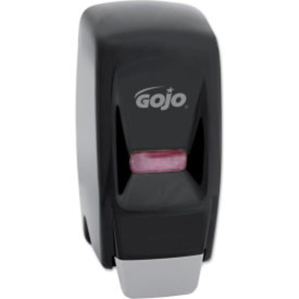 GOJO 800 Series Bag-in-Box Lotion Soap Push-Style Dispenser, Black, Dispenser for 800 mL Lotion Soap Refills - 9033-12