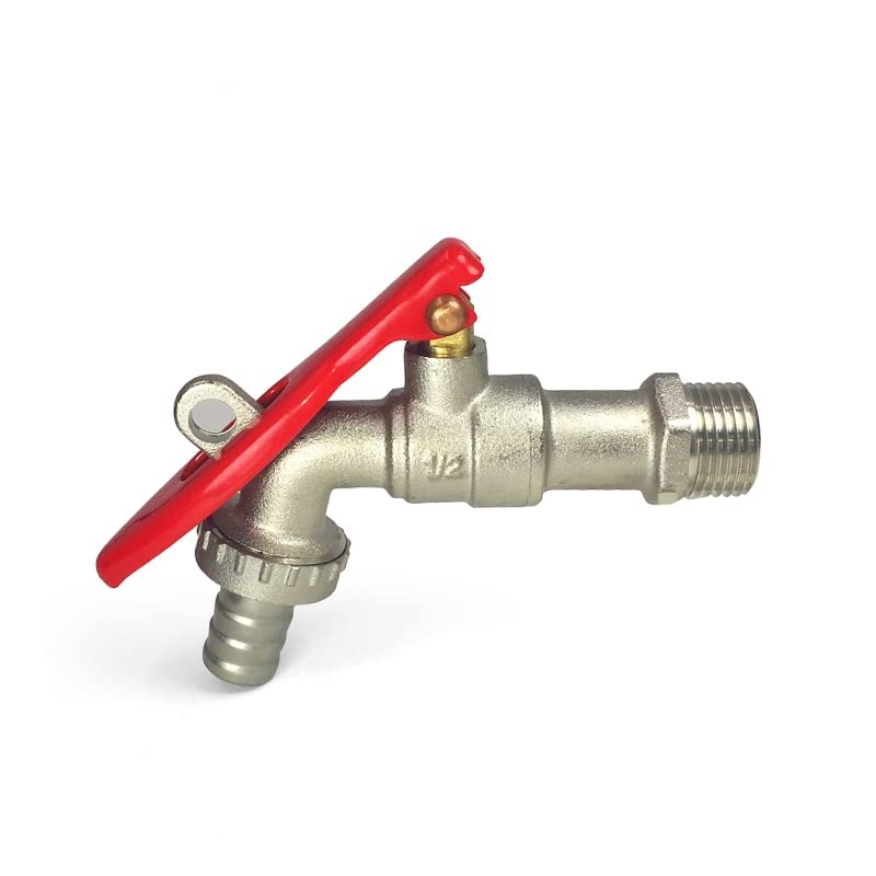24x7 eMall Lockable Tap With 1/2" Thread - Brass Faucet for Home, Outdoor Garden - Water Tap Lock