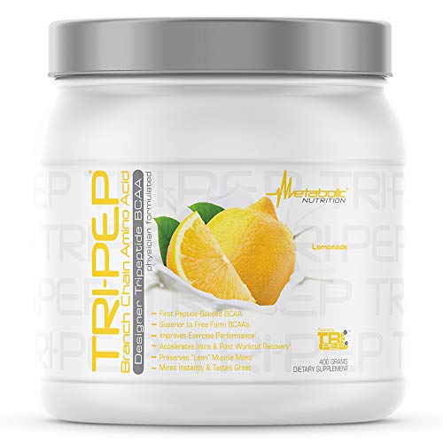 Metabolic Nutrition - TRIPEP - Tri-Peptide Branch Chain Amino Acid, BCAA Powder, Pre Intra Post Workout Supplement, Lemonade, 400 Grams (40 Servings) Metabolic Nutrition - TRIPEP - Tri-Peptide Branch Chain Amino Acid, BCAA Powder, Pre Intra Post Workout Supplement, Lemonade, 400 Grams (40 Servings)