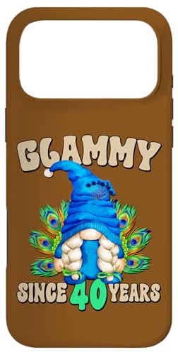 40th Birthday Saying For 40 Years Old Mom Glam Peacock Gnome Case for iPhone 17 Pro Max