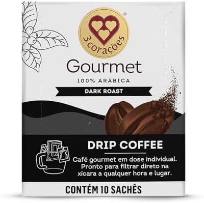 3 Corações Drip Coffee Gourmet Dark Roast