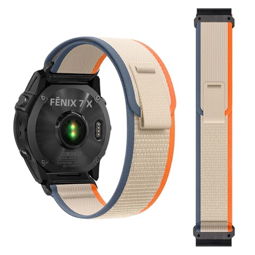 Bracelet nylon Garmin Fenix 8 anti-irritation et ultra léger 26mm