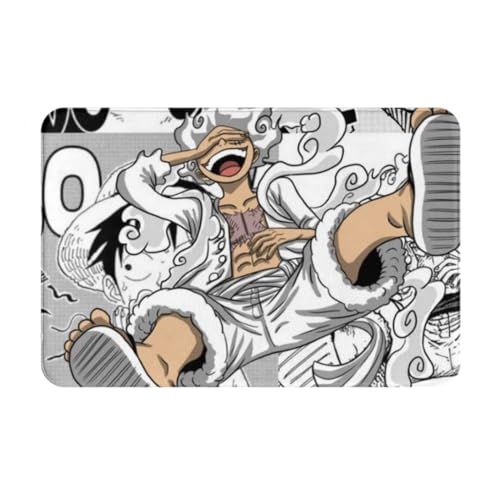 カーペット ワンピース ルフィ ギア5 (1) ラグマット 玄関マット ラグ 絨毯 四季通用 防ダニ 抗菌 防臭 洗える ふわふわ肌触り 滑り止めホットカーペット おしゃれ プレゼント 40×60cm