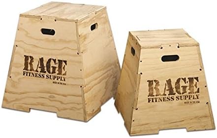 RAGE Fitness Wood Puzzle Plyo Box, 20"