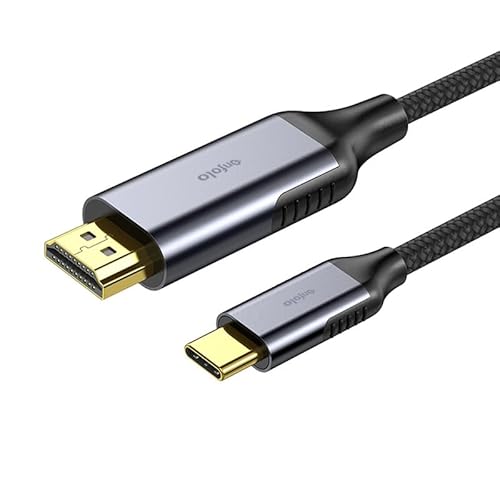 KMRESA Dockteck - Cable USB C a HDMI, 6 pies 4K a 60Hz HDR de alta velocidad tipo C a HDMI para MacBook, iPad, iMac, S20, XPS 15, Dell - Compatible con Thunderbolt 3/4