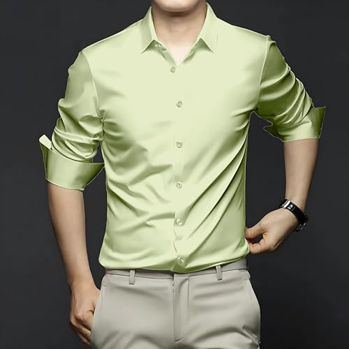 Image of CVC Mens Satin Regular Fit Formal Shirt.
